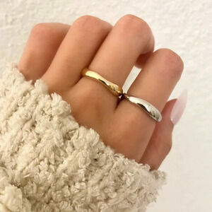 925 Sterling Silver Minimalist Ring Stackable Thin Ring Band Dainty Ring